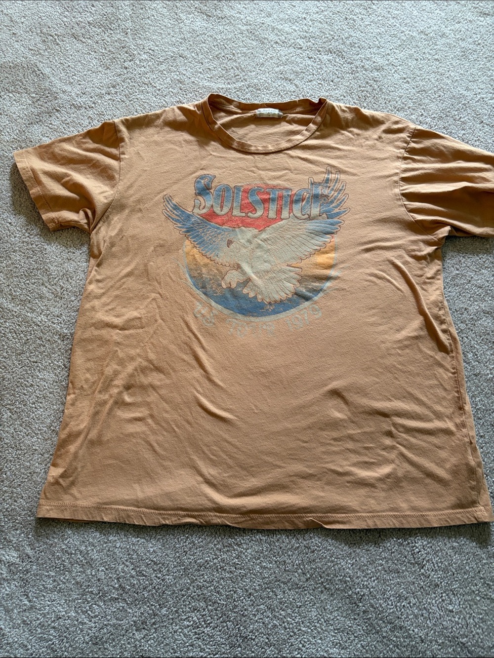 Vintage Altar'd State Tan 'Solstice' Graphic Tee US Tour 1979 size medium